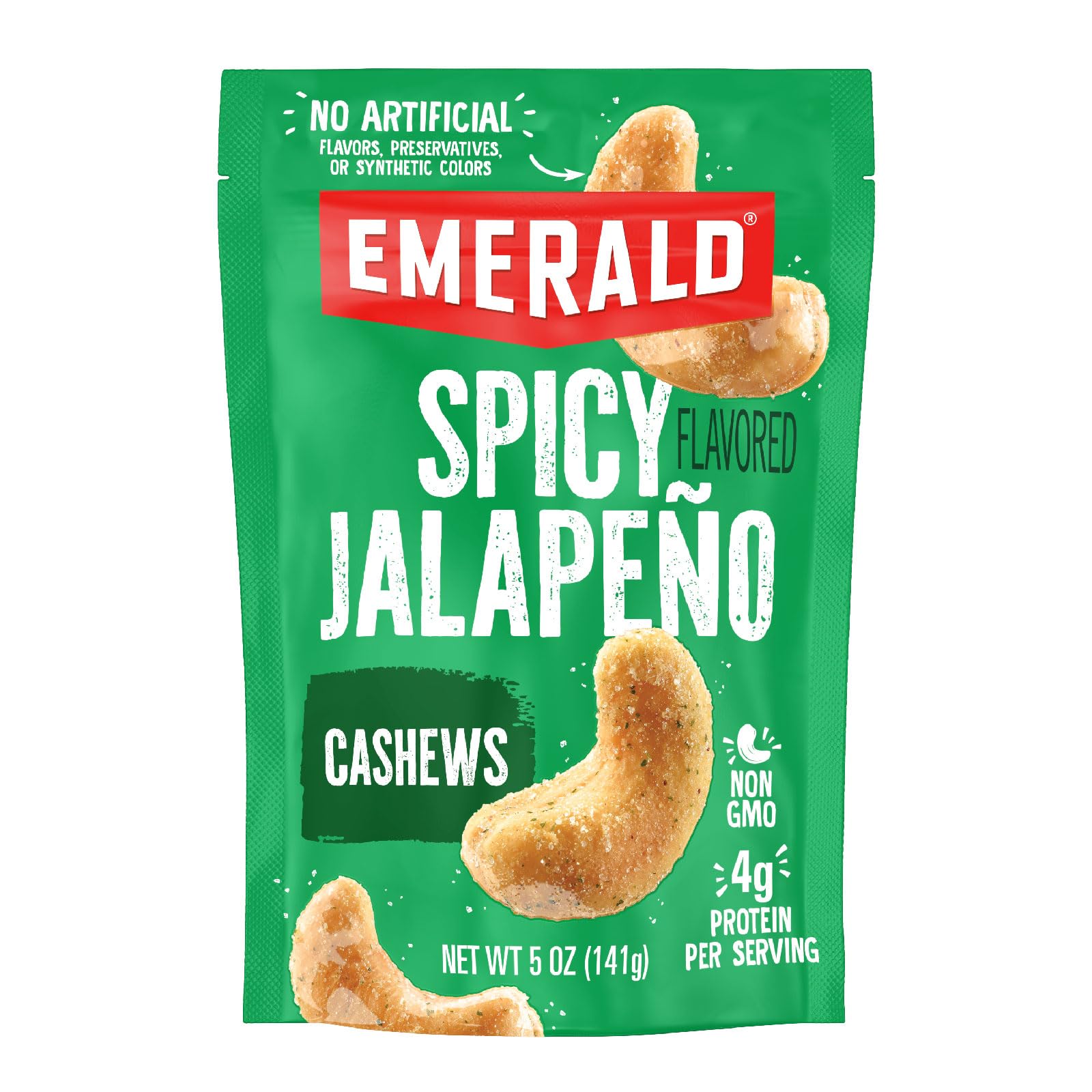 Amazon.com : Emerald Nuts Jalapeno Seasoned Cashews (1-Pack) | 5